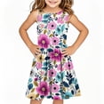 thumbnail image 1 of hengsof Printed Pattern Sleeveless Tank Top Dress for Girls, Cute Casual Crew Neck Tank Top for Everyday Summer Wear, Ages 4 to 14, 1 of 6