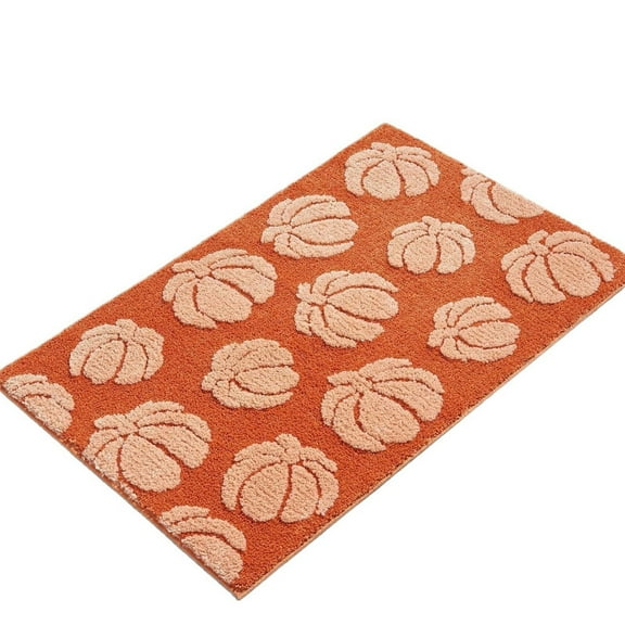 hengsof Pumpkins Fall Bathroom Rug Thanksgiving Autumn Halloween Bath Mat Water Absorbent Nonslip Washable for Tub Shower Kitchen Bedroom Living Room Farmhouse Decor