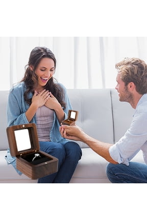 Ring Box Jewelry Box Wooden Ring Box Engagement Ring Box With 1 Slot Wedding Ring Box For Ring Elegant And Retro Ring Box For Wedding Proposal