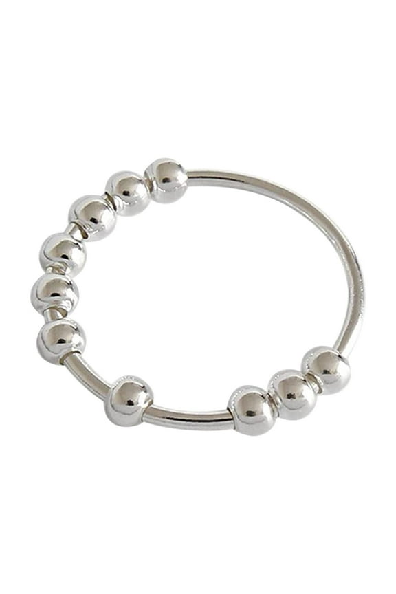 Rotating Anxiety Bead Coil Bracelet, Fidget Design Suitable for Women, Stress Relief Jewelry Gift, Valentine's Day Mindfulness Accessory