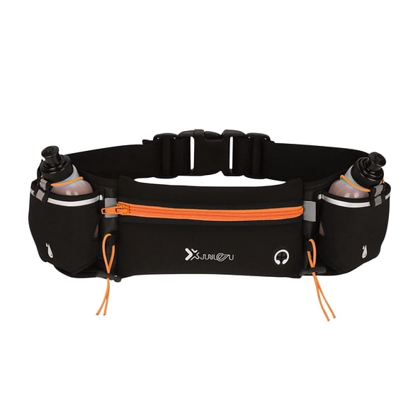 hengsof Running Waist Pack,Adjustable Hydration Running Belt Bag with Foldable Water Bottle Holder(Bottles NOT Included),Water Resistant Pouch Pack,for Marathon,Jogging, Cycling,Biking,Hiking