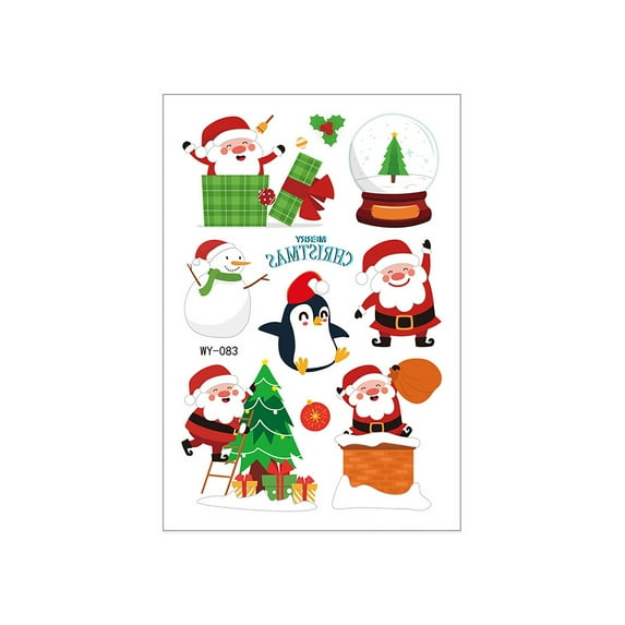 hengsof Snowman Stickers Snowman Face Decals Christmas Glass Sticker Christmas Window Clings Fridge Stickers Wall Decals Lovely Snowman Face Wall Art Decor for Home Decorations Party Supplies