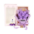 thumbnail image 1 of hengsof Soap Flower Box, 7 Rose Flower Soap Flower Plush Bear Rose Flower Petals Valentine's Day Romantic Gift with Box, 1 of 5