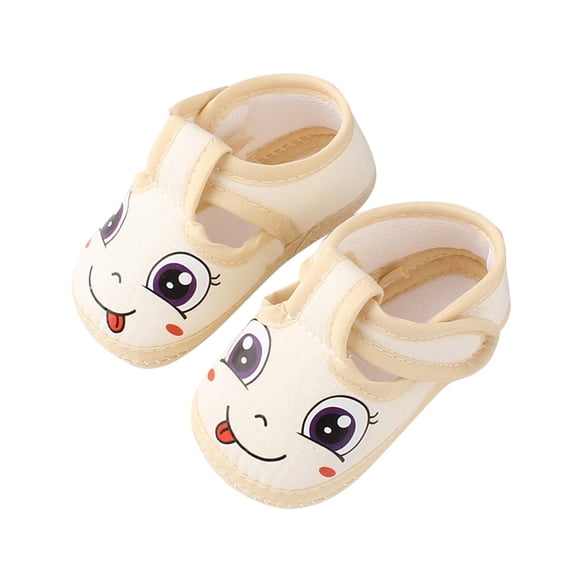 hengsof Soft Soled Walking Shoes for Baby Girls, Comfortable Breathable Cartoon Print Canvas Shoes, Suitable for Newborns, 0-12 Months