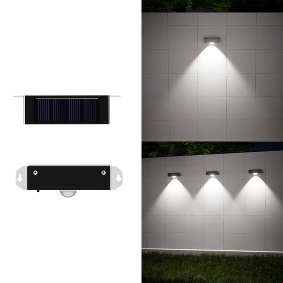 hengsof Solar Wall Lights Outdoor, Bright Solar Wall Sconce Outdoor Waterproof, LED Solar Porch Lights Wall Mount Light Fixture for House Yard Deck Garage Front Porch