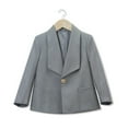 thumbnail image 1 of hengsof Solid Collared Blazer for School Dress Code, Kids Formal Wear Jacket, Academic Style Outerwear for Uniform and Events, Size 2-12 Years, 1 of 6