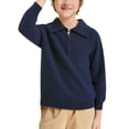 thumbnail image 1 of hengsof Solid Color Long-Sleeved Knit Sweater for Boys,Soft Skin-Friendly,Casual Collared Shirt,Preppy Style Children's Wear, 1 of 7