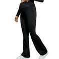 thumbnail image 1 of hengsof Solid Color Maternity Yoga Pants with Support Belly Band High-Waisted Slimming Leggings, 1 of 7