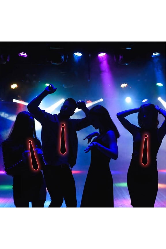 Sound Control Light Up Tie With Follow Music Flash Novelty Shining Ties For Men,Women DJ,Parties,Bars and Mardi Gras