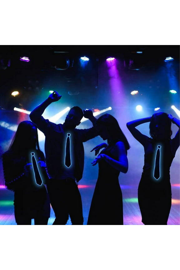 Sound Control Light Up Tie With Follow Music Flash Novelty Shining Ties For Men,Women DJ,Parties,Bars and Mardi Gras