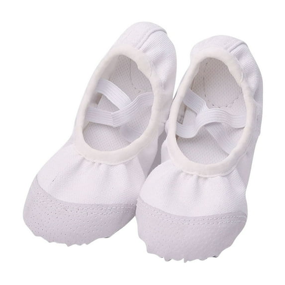 hengsof Sparkling Ballet Flats, Stylish Solid Color Practice Shoes, Soft Soled Comfortable Basic Children's Yoga Shoes, Suitable for Ballet Gymnastics, Children Aged 4-15