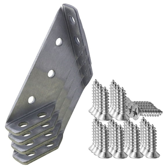 hengsof Stainless Steel Multifunctional Corner Code Three-sided Fixed Angle Iron Connector Trapezoidal Support Frame Layer Board Bracket Universal Corner Bracket