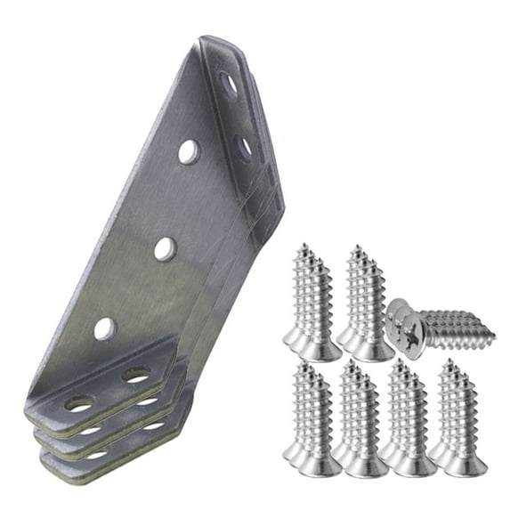 hengsof Stainless Steel Multifunctional Corner Code Three-sided Fixed Angle Iron Connector Trapezoidal Support Frame Layer Board Bracket Universal Corner Bracket