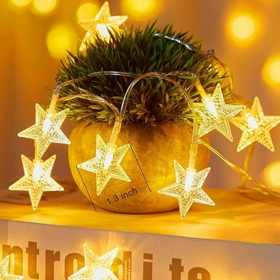 hengsof Star String Lights 3M 20 LED Star Fairy Lights, String Lights for Bedroom Tent Patio Xmas Party Indoor Decor