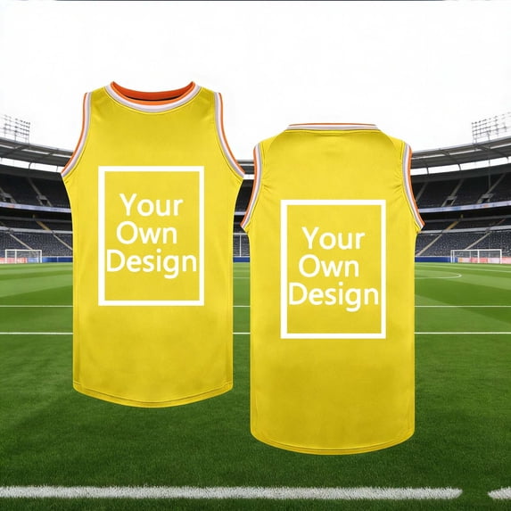 hengsof Summer Custom Made Basketball Vest for Children Boys' Mesh Breathable Sleeveless Crew Neck Top Sizes 3-18 Years Old