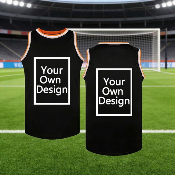 hengsof Summer Custom Made Basketball Vest for Children Boys' Mesh Breathable Sleeveless Crew Neck Top Sizes 3-18 Years Old