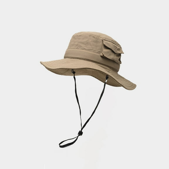 hengsof Sun Bucket Hats for Men Women Wide Brim Fishing & Beach Hat Solid Color Fashion Sun Hat Fisherman Hat Beach Cap