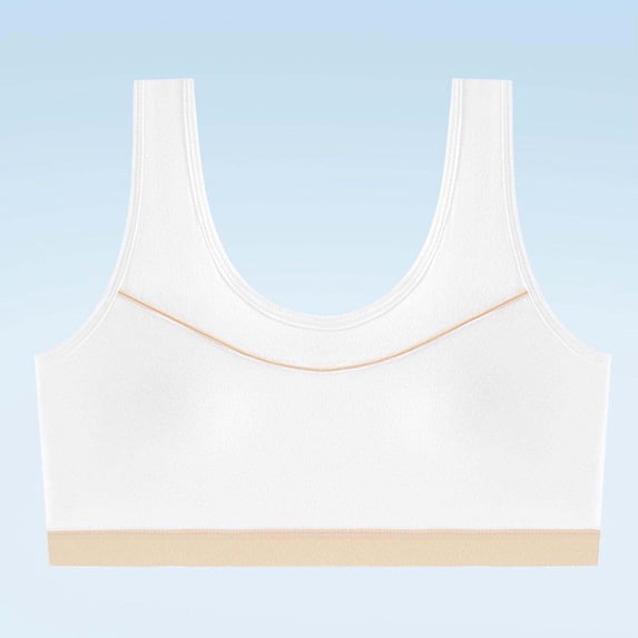 hengsof Teen Girls Everyday Comfort Bralette for 12-15 Years, Breathable Stretch Soft Support Camisole, Youth Light Support Undergarment