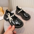 thumbnail image 1 of hengsof Teen Girls School Shoes Solid Black Patent Leather Slip On Flats with Buckle Classic Comfortable Dress Shoes Cute Soft Sole Shoes, 1 of 8