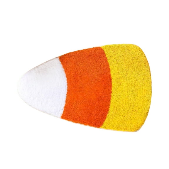 hengsof Thanksgiving OvalRug Halloween Bath Rug, Color Shaped Bath Mat, Machine Washable Orange Bath Rugs