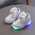 thumbnail image 1 of hengsof Toddler Glitter Shoes Girl's Flashing Sneakers with Cute Bowknot, 1 of 5