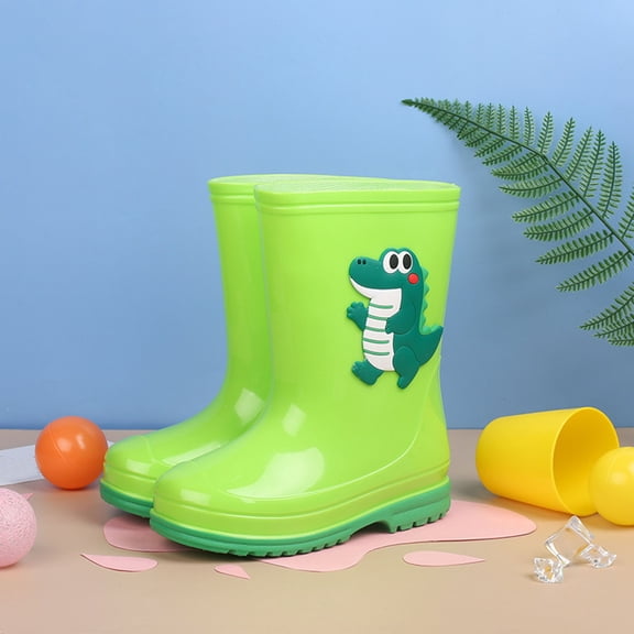hengsof Toddler Kids Rain Boots Baby Rain Shoes Children Easy On Waterproof Boots for Boys and Girls