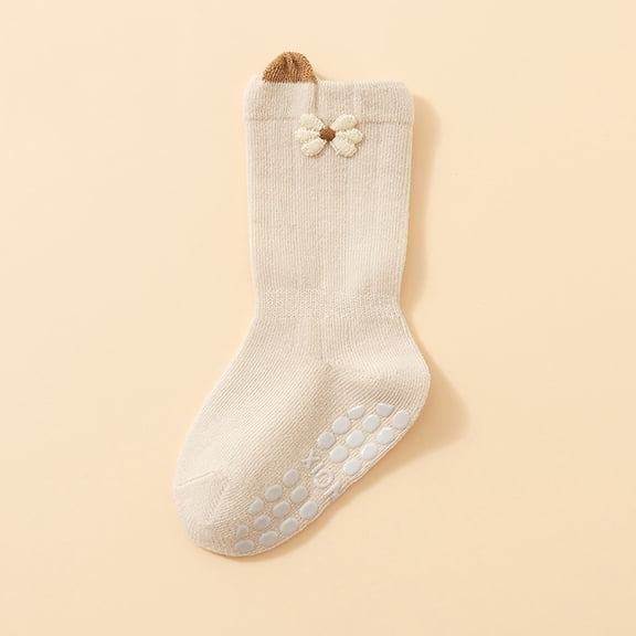 hengsof Toddler Non Slip Socks, Cute Baby Socks with Grips Crew Socks