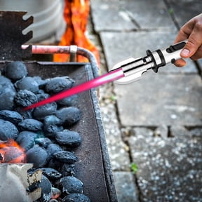 hengsof Torch Lighter, Adjustable 4 Jet Flame Refillable Butane Fuel Lighter Windproof Mini Butane Torch Lighter for Grill BBQ Gas Fireplace Fire Camping