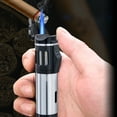thumbnail image 1 of hengsof Torch Lighter, Bright Fire Lighter with Safety Lock and Adjustable Red/Blue Flame, Refillable Butane Gas Windproof Jet Flame Cool Lighters, for Candles Campfires BBQ Baking, 1 of 8