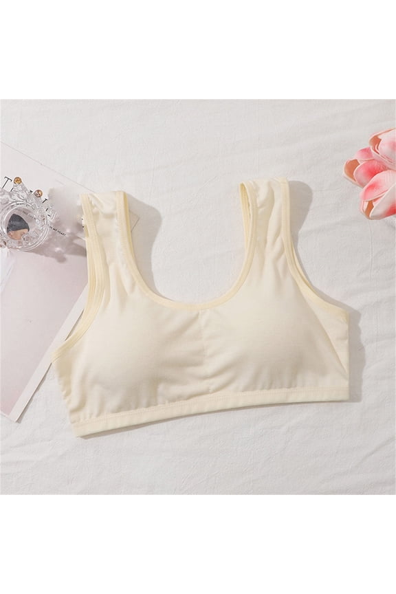 Tweens Pretty Floral Non Padded Training Bras Wire Free Soft Cup Bralette Seamless Everyday Comfort Top Size 9-16 Years