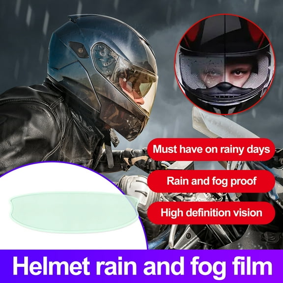 hengsof Universal Motorcycle Helmet Visor Anti Fog Film, Helmet Face Shield Anti-Fog Insert Stickers, Cold Weather Rainy Riding