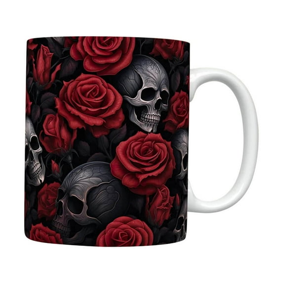 hengsof Valentine's Day Ceramic Broken Wall Mark Cup, 11oz Reusable Coffee Cup with Heart Pattern, Hand Wash Only Multipurpose Tea Cup