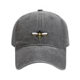 thumbnail image 1 of hengsof Vintage Washed Baseball Cap with Floral Bee Embroidery, Adjustable Baseball Cap for Men Women, 1 of 5