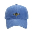 thumbnail image 1 of hengsof Vintage Washed Baseball Cap with Floral Bee Embroidery, Adjustable Baseball Cap for Men Women, 1 of 5