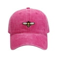 thumbnail image 1 of hengsof Vintage Washed Baseball Cap with Floral Bee Embroidery, Adjustable Baseball Cap for Men Women, 1 of 5