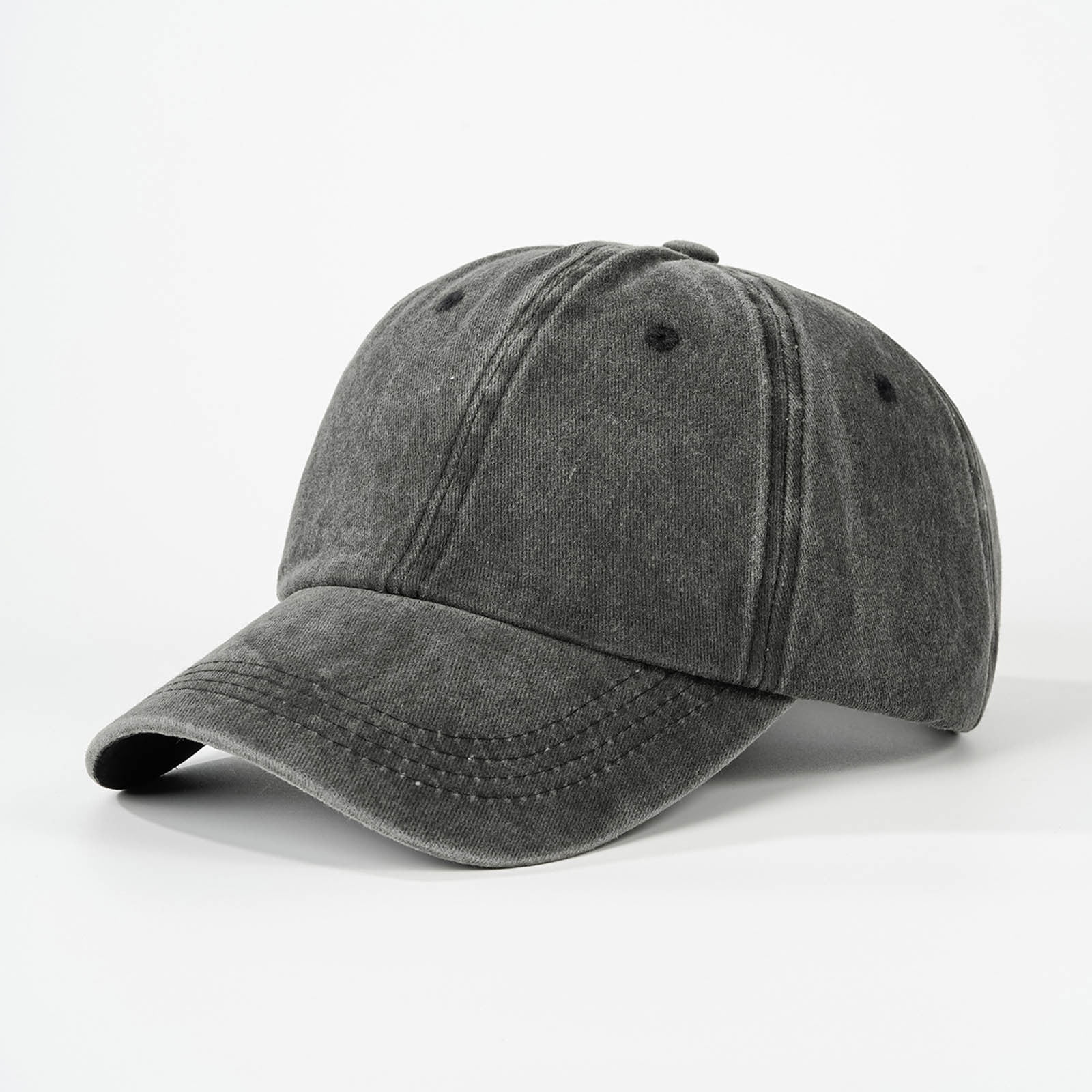 hengsof Vintage Washed Cotton Plain Baseball Caps Adjustable  display picture 3