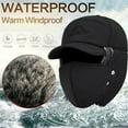 thumbnail image 1 of hengsof Windproof Warm Ear Hat Winter 3 In 1 Thermal Lined Trapper Hat With Ear Flap Full Face Warmer Cover Windproof Cycling Motorcycle Swimming Pool Accessories, 1 of 6