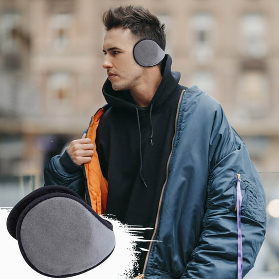 hengsof Winter Ear Muffs for Men Women Fleece Ear Warmers for Cold Weather Running-Behind the Head Earmuffs Adjustable