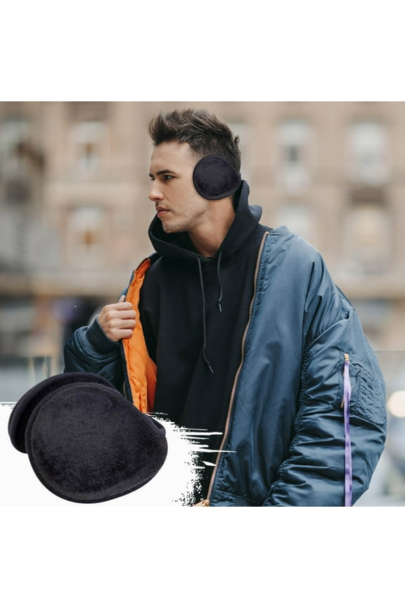 Winter Ear Muffs for Men Women Fleece Ear Warmers for Cold Weather Running-Behind the Head Earmuffs Adjustable