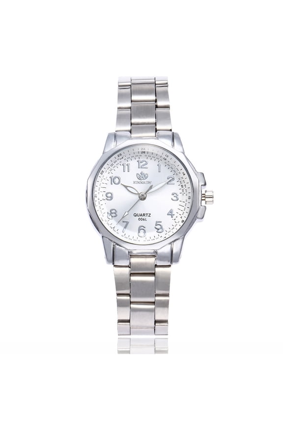Women Stainless Steel Analog Quartz Watch, Round Dial Wrist Watch for Women, Fashion Timepiece Accessory, Casual Everyday Wear Design