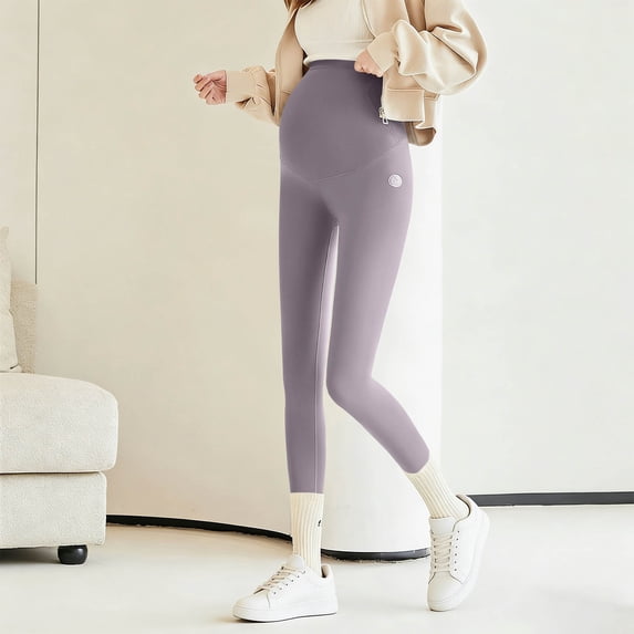 hengsof Women's Maternity Leggings Over The Belly Bump Workout Full Length Leggings Running Active Yoga Pants