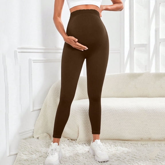 hengsof Women's Maternity Leggings over the Belly Pregnancy Active Wear Workout Yoga Tights Pants