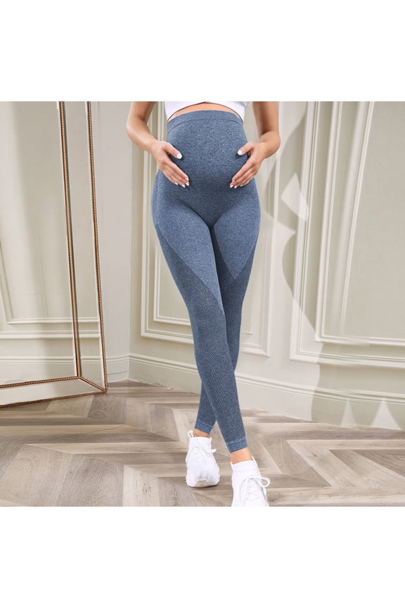 Women's Maternity Leggings over the Belly Pregnancy Active Wear Workout Yoga Tights Pants