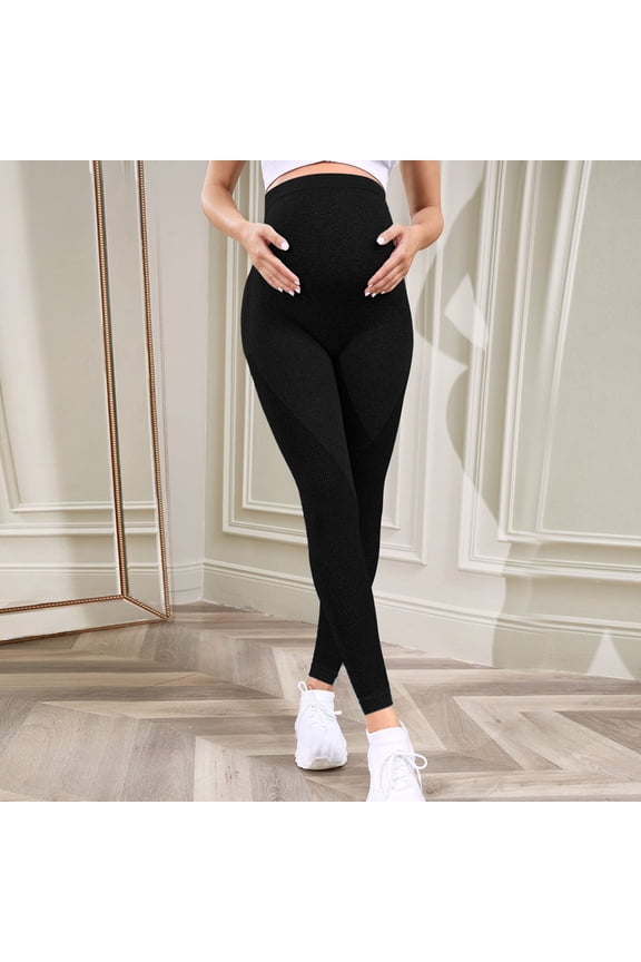Women's Maternity Leggings over the Belly Pregnancy Active Wear Workout Yoga Tights Pants