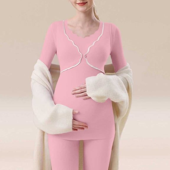 hengsof Women's Maternity Long Sleeve Tops Stretch Bottoming Tops Suitable for Pregnant Women