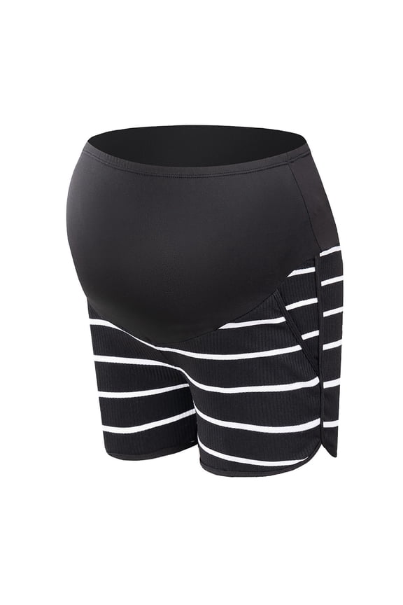 Women's Maternity Shorts Over Belly Pregnancy Lounge Workout Running Pajama Sleep Shorts with Pockets