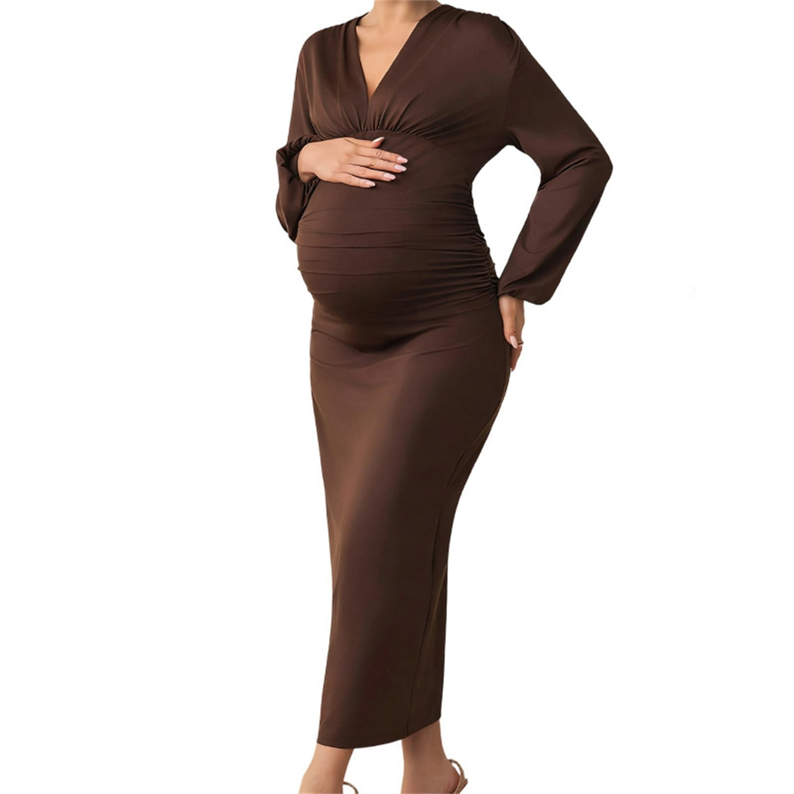 ladies blue dressing gown Women's Easy Wrap Nightgown/Robe Navy & White main image 0