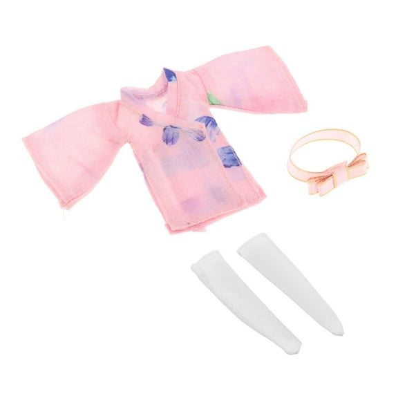 hengtong 1/12 Scale Female Figure Doll Clothes Robes Bathrobe for 6 inch Figures Pink