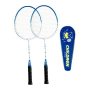 hengtong 2Pcs Badminton Rackets Set Playing Replacement Professional Interactive Toys for Blue