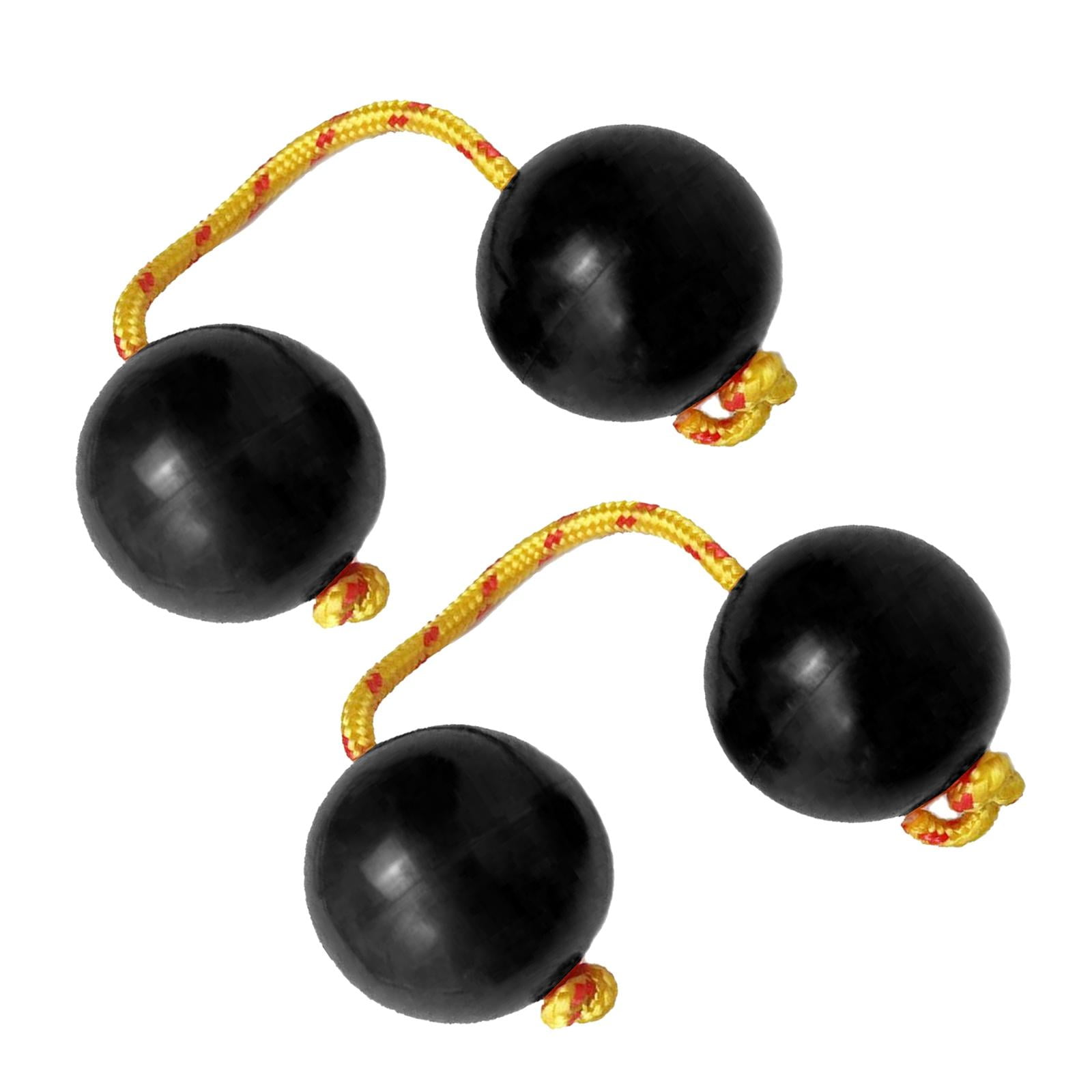 hengtong 2X Musical Fingertip Ball Drum Ball Kashaka Instrument Maracas Percussion Black